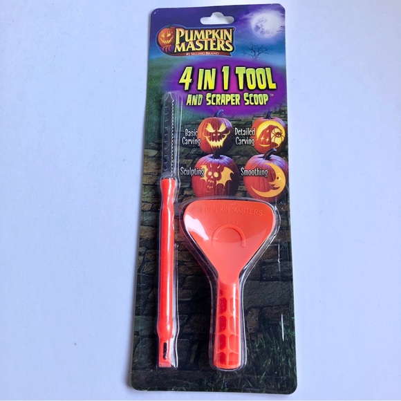 3/$15 NEW PUMPKIN MASTERS 4-in-1 Tool & Scraper Scoop™ Age 8 & up - Picture 2 of 15